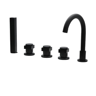 Tymon - Modern Waterfall 5 Piece Bathtub Tap and Shower Set