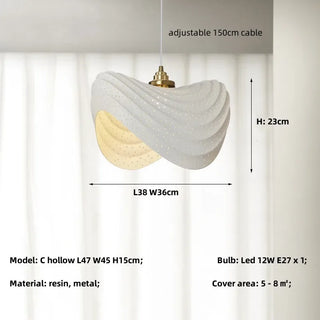 Lisbon - Minimalist Macron Droplight Hanging Patterned Shade Pendant Light