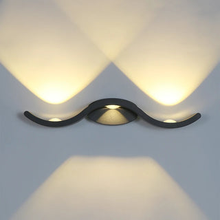 Nicolette - Wave LED Up/Down Outdoor Wall Light