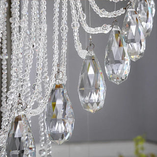 Luciana - Crystal LED Spiral Round Silver Ceiling Chandelier
