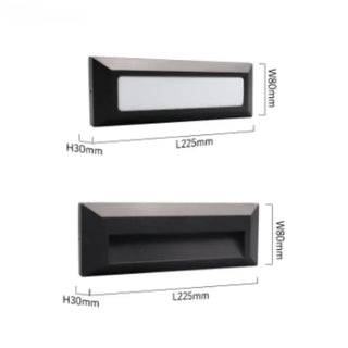 Emrique - Flush-Mount Outdoor Rectangle LED Wall Light