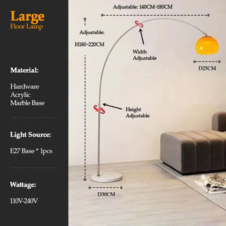 Veyra - Modern Dimmable Arc Floor Lamp
