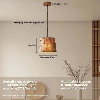 Milot - Vintage Resin Tree Stump Pendant Ceiling Light