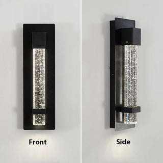Calliope - Crystal Bubble Black Modern Outdoor Wall Light Bar