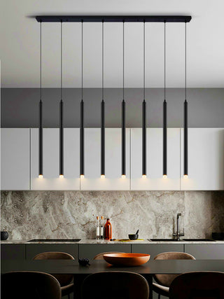 Felipe - Black Hanging Multi Long Tube Combination Ceiling Light