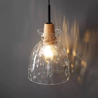 Glennis - Modern Round Patterned Glass Hanging Pendant Ceiling Light