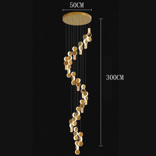 Thiago - Round Crystal Gold Hanging Ceiling Chandelier