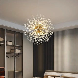 Acura - Dandelion Wire LED Rectangle Base Hanging Chandelier