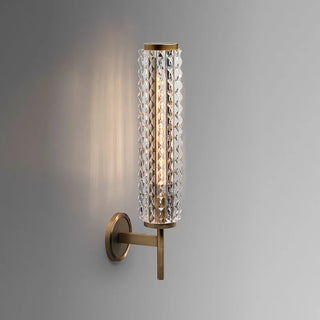 Delilah - Modern Gold Studded Crystal Glass Wall Light