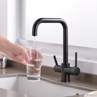 Maryjo - Deck Mounted Hot/Cold Mixer Dual Handle Tap