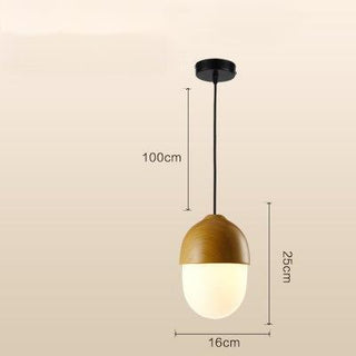 Taressa - Modern Scandinavian Wooden Round Hanging Pendant Ceiling Light