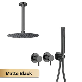 Niobe - Modern Brass Shower Set with Dual Handle Control and Two Functions