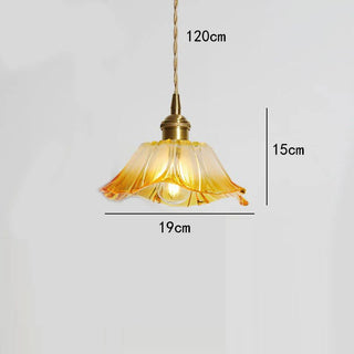 Viola - Glass Hanging Round Patterned Pendant Ceiling Light