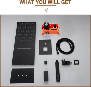 Girolamo - Modern Single Lever Waterfall Head Shower Set