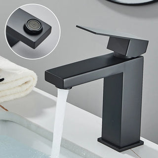 Fasin - Bathroom Faucets Stainless Steel Basin Faucet Tall And Short Deck Mounted