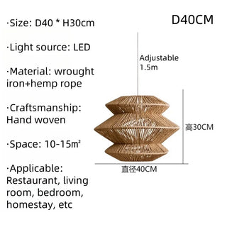 Aubry - Handmade Hemp Rope Weaving Creative Light Chandelier