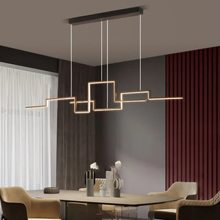 Genom - Long Thin Modern Hanging LED Chandelier