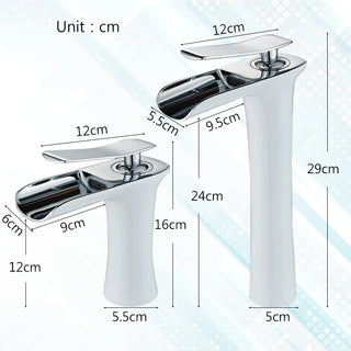 Philippe - Antique Brass Waterfall Hot/Cold Mixer Basin Tap