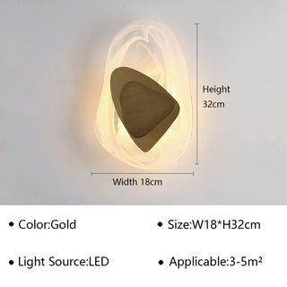 Raya - Modern Crystal Stone Layered Patterned Glass Wall Light