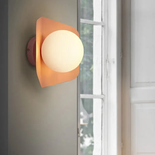 Kimberly - Modern Nordic Coloured Body Milk White Shade LED Wall Light