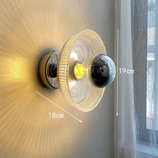 Ottilie - Glass Retro Dish Wall Lamp