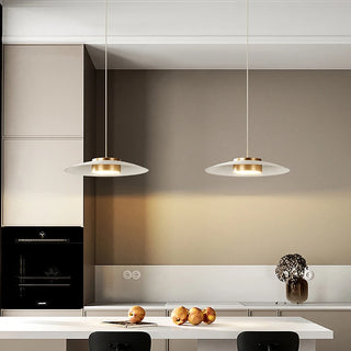 Sala - Hanging Disc Gold Body Modern  Ceiling Pendant Light