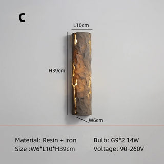 Catalina - Wood Tree Style Resin Outdoor Waterproof Wall Light