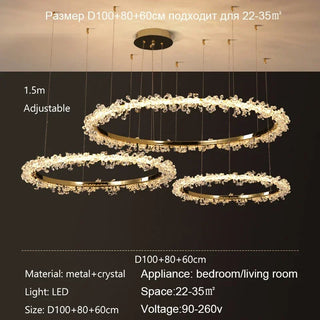 Gita - Modern Round Crystal Ceiling Chandelier