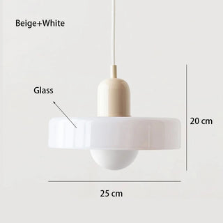 Rafal - Modern Retro Bauhus Glass Hanging Round Pendant Ceiling Light