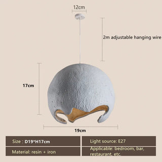 Norman  - Moon Round Wabi-Sabi Pendant Ceiling Light