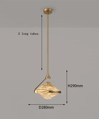 Coslada - Minimal Modern Patterned Glass Pendant Statement Pendant Ceiling Light