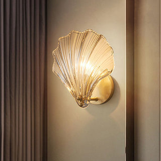 Cassandra - Modern Minimalist Glass Shell Gold Wall Light