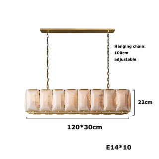 Auralis - Retro Vintage Marble Shade Ceiling Light Chandelier