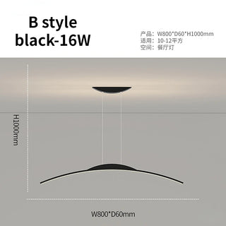 Emiliano - Modern Thin Curved Bar Ceiling Light Chandelier