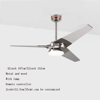 Leandros - Modern Wooden 3 Blade Metal Ceiling Fan Remote Control