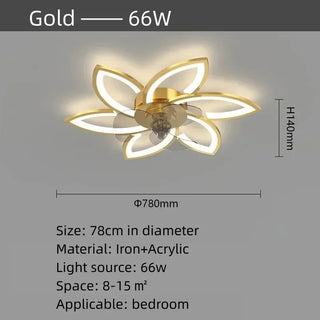 Sesilia - Modern Flower Ceiling Fan Light 3 Blade