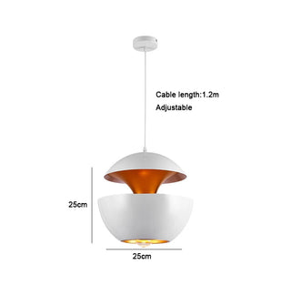 Jeffery - Modern Bronze Apple Round Hanging Pendant Ceiling Light