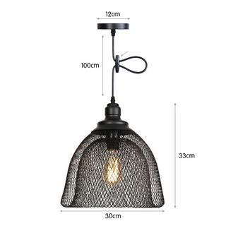 Cathrine Series - Rural Retro Tavern Iron Art Single Head Mesh Cover Pendant Lights