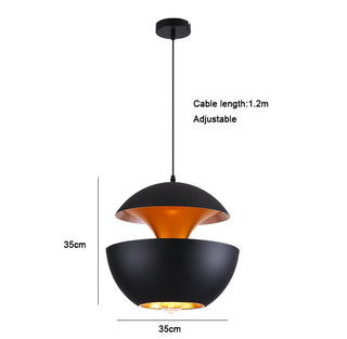 Jeffery - Modern Bronze Apple Round Hanging Pendant Ceiling Light