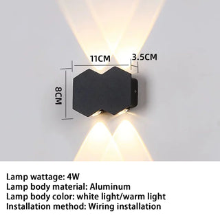 Kenndra - Hex Shaped Up/Down Outdoor Wall Light