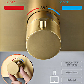 Calantha - Ceiling Mounted Brass Shower Set with Waterfall Head