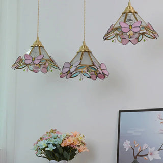 Humbug - Modern Pink Butterfly Glass  Pendant Lamp