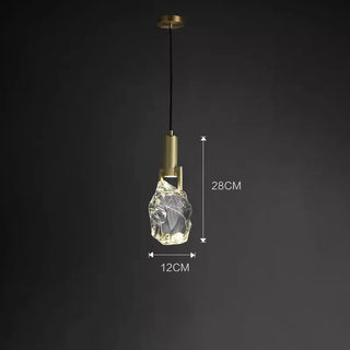 Monte - Crystal Pendant Gold Black Cord Hanging Ceiling Light
