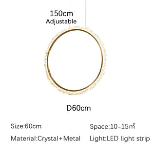 Gita - Modern Round Crystal Ceiling Chandelier