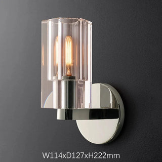 Neriah - Modern Linear Glass Cylindrical Up Down Wall Light