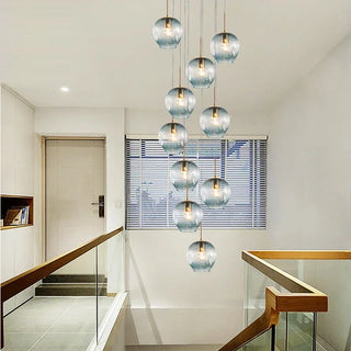 Trefor - Modern Silver Crystal Ball Round Ceiling Chandelier