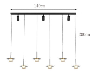 Welkom -  Modern Industrial Multi Head Black Hanging Pendant Ceiling Light