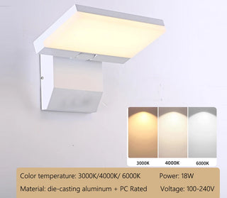 Jase - IP65 Waterproof Motion Sensor Auto On/Off Wall Light with Adjustable Angle