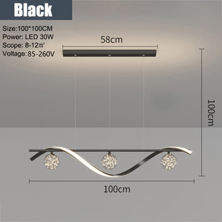 Nuri - Modern Hanging Round Ring Cluster Ceiling Chandelier