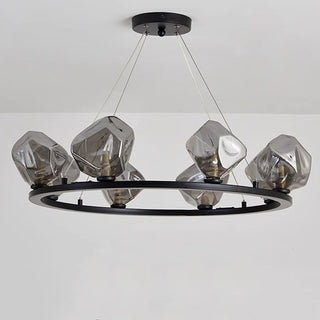 Ammy - Round Gold Crystal Glass Modern Ceiling Light Chandelier